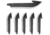 Outdoor Edge Cutlery 2.5in Drop Point Black Blade Pack, Black Oxide, Drop Point Blades, 6 Pack, RR25K-6C