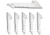Outdoor Edge Cutlery 3in Utility Serrated Black Blade Pack, 6 Blades, RRUS30-6C