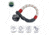 Overland Vehicle Systems Soft Shackle, 7/16in, 41000 lbs, w/ Loop &amp; Abrassive Sleeve, White/Red, 23 in, 19129903