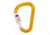 Petzl Attache Locking Pear-Shaped Carabiner With Round Stock Basket, Yellow, M038AA00
