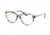 Prada CINEMA PR28SVF Eyeglass Frames UAO1O1-54 - Spotted Opal Brown Frame
