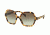 Prada PR06SSF Sunglasses 7S04K1-56 - Medium Havana Frame, Green Gradient Grey Lenses