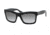 PRADA LOGO PR25QS Single Vision Prescription Sunglasses PR25QS-1AB0A7-56 - Lens Diameter 56 mm, Frame Color Black