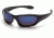 Pyramex Zone 3 Safety Glasses - Ice Blue Mirror Lens, Black Frame SB5265D