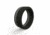 QALO Mens Pinstripe Silicone Ring, Black/Silver, 8 QS9-MPB08