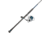 Quantum Strive Spinning Reel and Rod Combo, 8ft, 2-PC, Medium-Heavy, Moderate-Fast Rod, Graphite Composite Blank, SZ 5000 Reel, 4+1 Bearings, 5.6-1 Ratio, Silver/Blue, SV5000802MH1225.P2