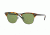 Ray-Ban Clubmaster Bifocal Sunglasses RB3016 with Lined Bi-Focal Rx Prescription Lenses RB3016-11594E-49 - Lens Diameter 49 mm, Frame Color Spotted Green Havana