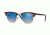 Ray-Ban Clubmaster Bifocal Sunglasses RB3016 with Lined Bi-Focal Rx Prescription Lenses RB3016-990-7Q-49 - Lens Diameter 49 mm, Frame Color Shiny Red Havana