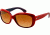 Ray-Ban Jackie OHH Sunglasses RB4101 603885-58 - Opal Violet Top Red Frame, Brown Gradient Lenses