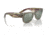 Ray-Ban RB0840S Mega Wayfarer Sunglasses, Transparent Green Frame, Grey Mirror Lens, 51, RB0840S-66355C-51