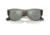 Ray-Ban RB0840S Mega Wayfarer Sunglasses, Transparent Green Frame, Grey Mirror Lens, 51, RB0840S-66355C-51