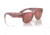 Ray-Ban RB0840S Mega Wayfarer Sunglasses, Transparent Pink Frame, Brown Mirror Dark Red Lens, 51, RB0840S-66372K-51