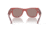 Ray-Ban RB0840S Mega Wayfarer Sunglasses, Transparent Pink Frame, Brown Mirror Dark Red Lens, 51, RB0840S-66372K-51