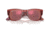 Ray-Ban RB0840S Mega Wayfarer Sunglasses, Transparent Pink Frame, Brown Mirror Dark Red Lens, 51, RB0840S-66372K-51
