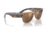 Ray-Ban RB0840SF Mega Wayfarer Sunglasses, Transparent Brown Frame, Light Brown Mirror Gold Lens, Asian Fit, 52, RB0840SF-663693-52