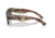 Ray-Ban RB0840SF Mega Wayfarer Sunglasses, Transparent Green Frame, Grey Mirror Lens, Asian Fit, 52, RB0840SF-66355C-52