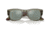 Ray-Ban RB0840SF Mega Wayfarer Sunglasses, Transparent Green Frame, Grey Mirror Lens, Asian Fit, 52, RB0840SF-66355C-52