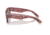 Ray-Ban RB0840SF Mega Wayfarer Sunglasses, Transparent Pink Frame, Brown Mirror Dark Red Lens, Asian Fit, 52, RB0840SF-66372K-52