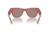 Ray-Ban RB0840SF Mega Wayfarer Sunglasses, Transparent Pink Frame, Brown Mirror Dark Red Lens, Asian Fit, 52, RB0840SF-66372K-52