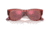 Ray-Ban RB0840SF Mega Wayfarer Sunglasses, Transparent Pink Frame, Brown Mirror Dark Red Lens, Asian Fit, 52, RB0840SF-66372K-52