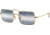 Ray-Ban Rectangle RB1969 Sunglasses, Arista, Clear Gradient Blue, 54, RB1969-001-GA-54