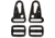 Red Rock Outdoor Gear HK Hook Set, 1in, Black, 37-42BLK