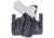 Rounded Wide KYDEX Leather Hybrid Holster for Glock 42, Left Hand, Carbon Fiber Black, GLK-G42-CF-LH-WDLTHR