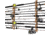 Rush Creek Creations 11 Rod Fishing Holder, American Cherry, 27 x 3 x 1, 38-3026
