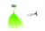 Sea Striker Fluke Rig 2/0 Wide Gap Spinner 3Way Chartreuse Bucktail, N8955-CH