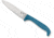 Spyderco Counter Puppy Kitchen Knife, 3.48in 7CR17 Stainless Steel Satin SpyderEdge Leaf Blade, Plastic Blue Handle, K20PBL