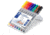 Staedtler Lumocolor Non-Permanent F Width Pen Pack - 8 Colors w/ Stand-Up Box - Yellow, Red, Blue, Orange, Green, Purple, Brown, Black ST 316 WP8