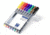 Staedtler Lumocolor Permanent Superfine Pen Pack - 8 Colors w/ Stand-Up Box - Yellow, Red, Blue, Orange, Green, Purple, Brown, Black ST 313 WP8