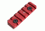 Strike Industries Link 6 Slot Mounting Rail, Fits Most Keymod/M-LOK Version Mounting Surfaces, Red, One Size, SI-LINK-RS-6-RED