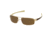Tag Heuer 0254 Single Vision Prescription Sunglasses, Gold Frame - Dark Brown/Ivory Temples Frame, Polarized Precision Brown Lens, 0254-205SV