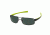 Tag Heuer 0254 Single Vision Prescription Sunglasses, Matte Black Frame - Black/Anise Green Temples Frame, Polarized Precision Green Lens, 0254-309SV