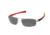 Tag Heuer 0254 Single Vision Prescription Sunglasses, Pure Frame - Black/Red Temples Frame, Outdoor Grey Lens-0254-102SV