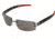 Tag Heuer 0401 Progressive Prescription Sunglasses, Anthracite Frame - Black/Red/Calfskin Carbon Temples Frame, Outdoor Grey w/ Flash Mirror Lens-0401-120PR
