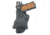 Texas 1836 PD1 - Rotating Thumb Release OWB Paddle Holster, Left Hand, Most Glock Full Size 9mm/.40 and Similar Frame, With No Attachment, Black, TX-PD1-301