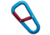 The James Brand The Hardin Carabiner, Blue/Red, One Size, BHQ-195455