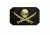 Trooper Clothing Jolly Roger Black and Tan PVC Patch, Black and Tan, One Size 9625