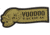 Voodoo Tactical Rubber Patch, Ribbon Logo, Coyote, 07-0982007000