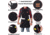 White Duck Work Apron, Black, WWD-001