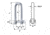 Wichard Marine Captive Pin Long D Shackle - Diameter 6mm - 1/4in, 1413