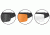 Wiley X Valor Sunglasses - Smoke Gray, Clear, Lght Rust Lenses - Close-up CHVAL06