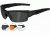 Wiley X Valor Sunglasses Smoke Gray Clear Light Rust Matte Black Frame CHVAL06