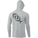 Rapala James Pond Long Sleeve Logo Performance Hooded Shirts - Men's, Gray/Black, Large, PSLS4-L
