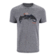 Simms Fishing Products Ms Troutscape T-Shirt A8953E81, Athletic Heather, 2XL, 14136-1099-60