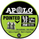 Hatsan Apolo Pointed Air Rifle Pellets 22 Cal 18 gr 250/ct D671BBB9, EKE19601