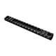 Accuracy Solutions Elongated Holes Picatinny Rail, Black, 15 Slots, AS-2026-20