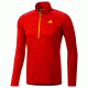 Adidas Terrex Swft Long Sleeve 1/2 Zip Tee - Men's-University Red-Large